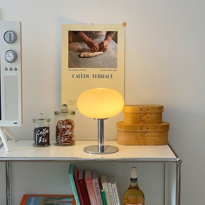 Egg Glass Lamp / Pink