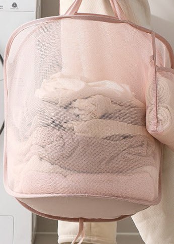 Foldable Mesh Laundry Hamper – Portable Dirty Clothes Storage Basket