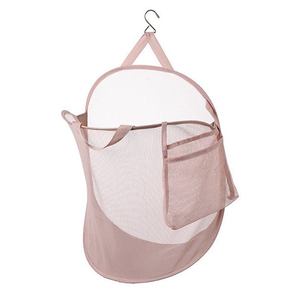 Foldable Mesh Laundry Hamper – Portable Dirty Clothes Storage Basket