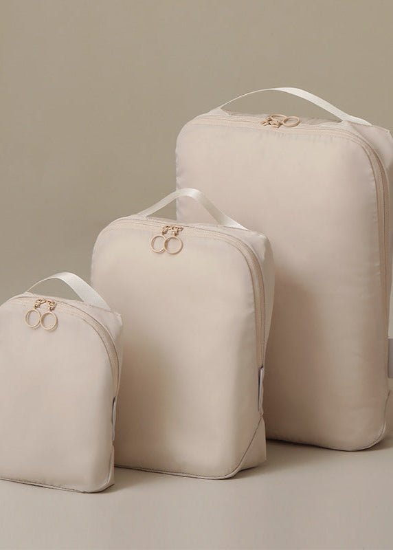 Minimalist Travel Packing Cubes Bag – 3 Clothing Bags + Matching Shoe Case
