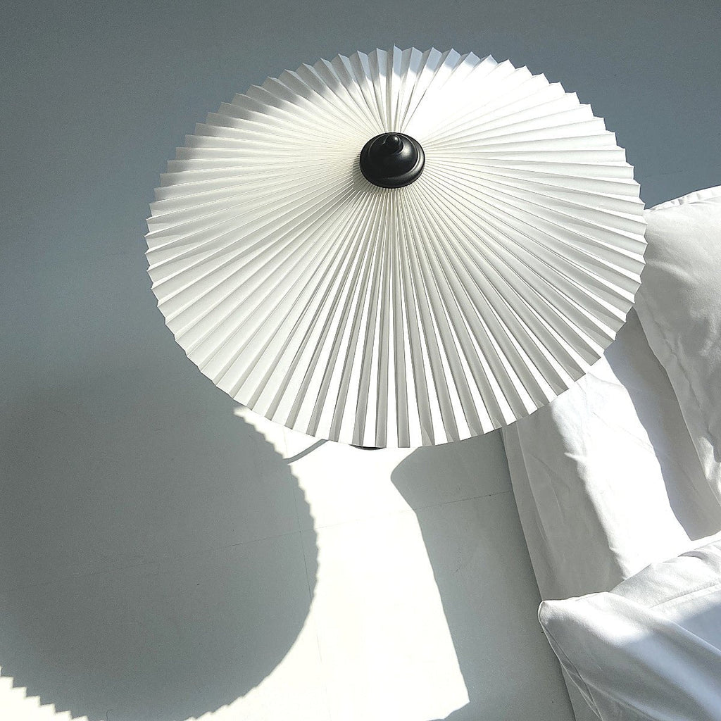 Vintage Inspired Tilted Umbrella Lamp / White