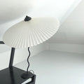 Vintage Inspired Tilted Umbrella Lamp / White